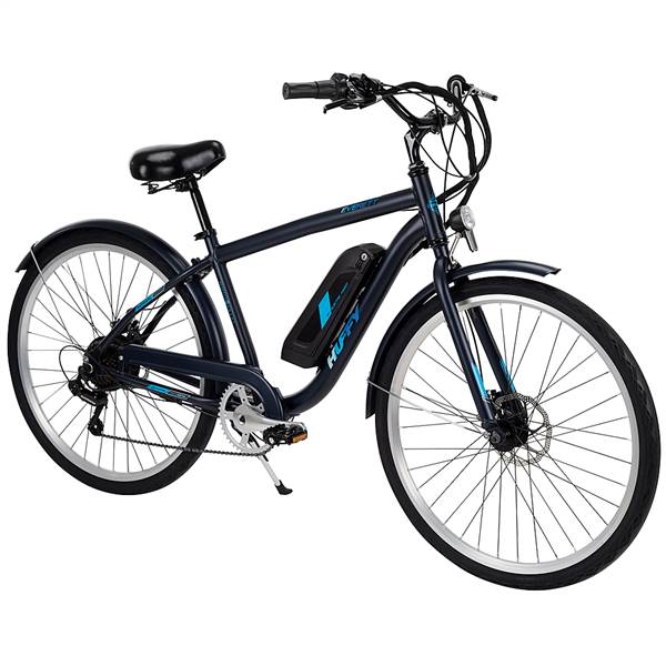 Huffy - Everett Men's Comfort eBike w/25 mi Max Operating Range & 20 mph Max Speed - Matte Blue