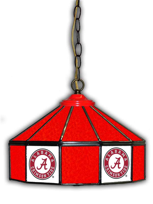 University Of Alabama 14 Inch Glass Pub Lamp