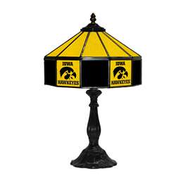 University Of Iowa 21 Inch Glass Table Lamp