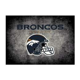 Denver Broncos 4x6 Distressed Rug