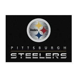 Pittsburgh Steelers 6x8 Chrome Rug