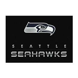Seattle Seahawks 6x8 Chrome Rug