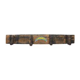 Los Angeles Chargers Oak Coat Rack