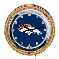 Denver Broncos 14" Neon Clock  