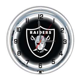 Las Vegas Raiders 18" Neon Clock  