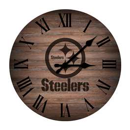 Pittsburgh Steelers Rustic 16" Clock