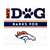 Denver Broncos My Dog Barks White Wall Art