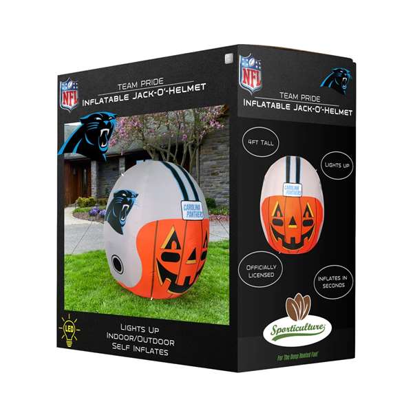 Carolina Panthers Inflatable Jack-O'-Helmet Halloween Yard Decoration  