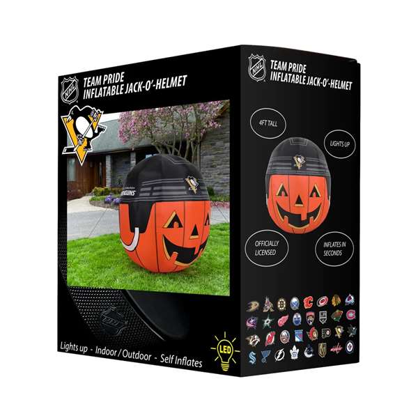 Pittsburgh Hockey Penguins Inflatable Jack-O'-Helmet Halloween Yard Decoration  
