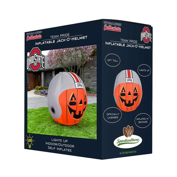 Ohio State Buckeyes Inflatable Jack-O'-Helmet Halloween Yard Decoration  