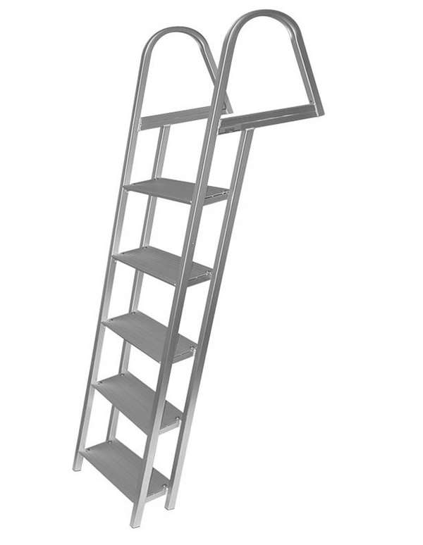 JIF Marine 5-Step Ladder Aluminum w/Mounting Hardware Boat - Dock Ladder