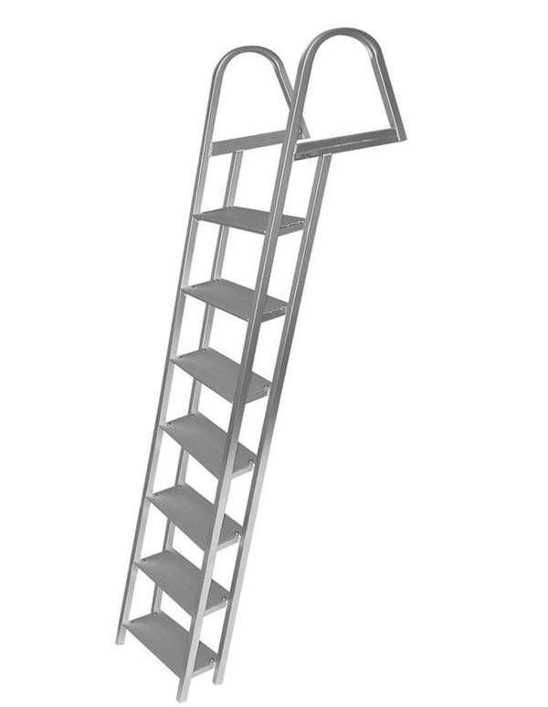 JIF Marine 7-Step Ladder Aluminum w/Mounting Hardware Boat - Dock Ladder