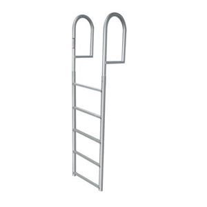 JIF Marine 5-Step Stationary Ladder Aluminum Boat - Dock Ladder