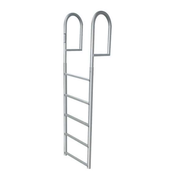 JIF Marine 5-Wide Step Stationary Ladder Aluminum Boat - Dock Ladder