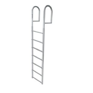 JIF Marine 7-Step Stationary Ladder Aluminum Boat - Dock Ladder