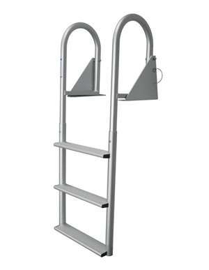 JIF Marine 3-Wide Step Ladder Aluminum Boat - Dock Ladder