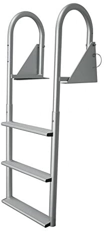 JIF Marine 7-Wide Step Ladder Aluminum Boat - Dock Ladder