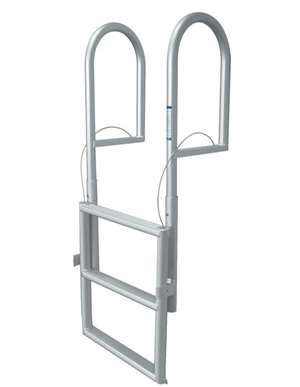 JIF Marine 3-Step Standard Lift Ladder Aluminum Boat - Dock Ladder
