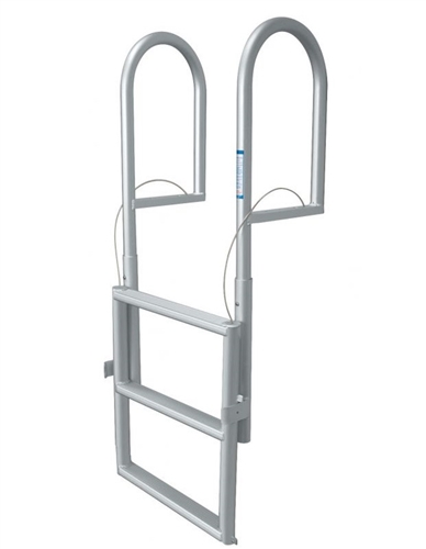 JIF Marine 4-Step Standard Lift Ladder Aluminum Boat - Dock Ladder