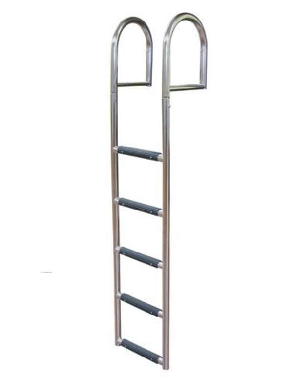 JIF Marine 5-Step Stationary Dock Ladder Stainless 316 Boat - Dock Ladder