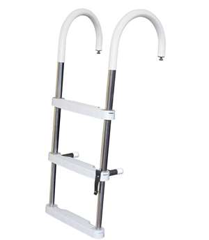 JIF Marine 3-Step Telescoping Ponton Ladder Stainless 316 Boat - Dock Table