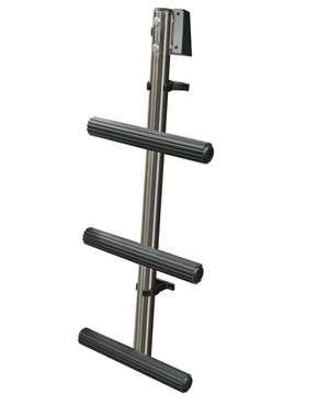 JIF Marine 3-Stp Dive Ladder 1.25" Stainless 316 Tube w/Mounting Bracket Boat - Dock Table   