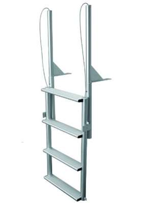 JIF Marine 4-Wide Step Dock Lift Ladder Aluminum Boat - Dock Table