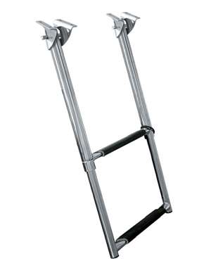 JIF Marine 2-Step Under Platform Telescoping Ladder Stainless 316 Boat - Dock Table