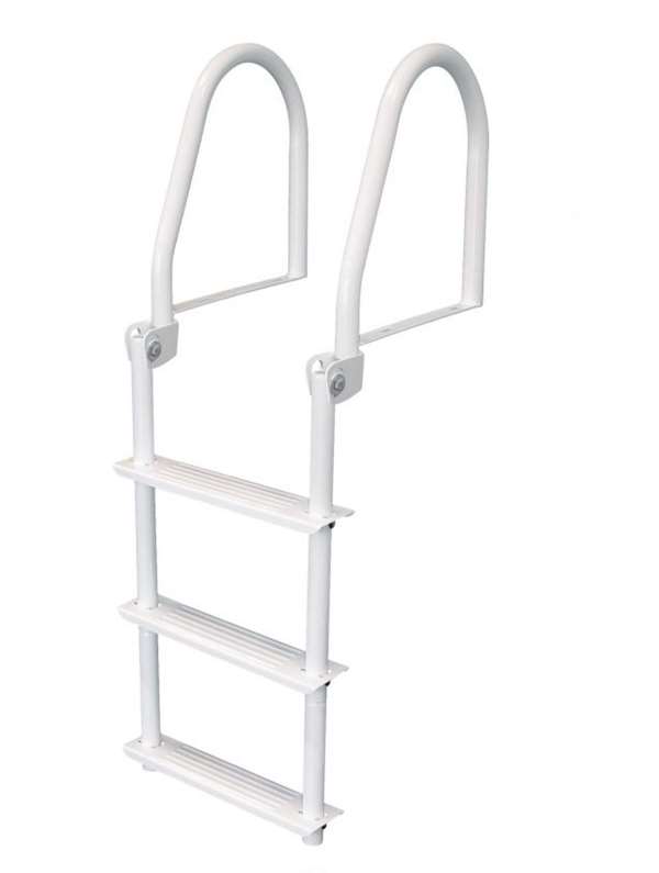 JIF Marine 3-Step Flip Up Dock Ladder Boat - Dock Table