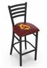 Arizona State (Pitchfork) 25" Stationary Counter Stool with Black Wrinkle Finish    