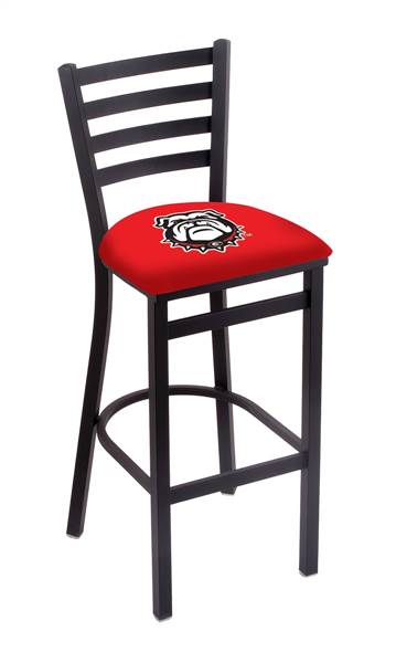 Georgia "Bulldog" 25" Stationary Counter Stool with Black Wrinkle Finish    