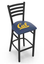 Cal 30" Stationary Bar Stool with Black Wrinkle Finish  