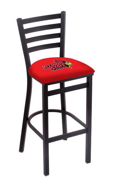 Illinois State 30" Stationary Bar Stool with Black Wrinkle Finish  