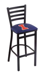 Illinois 30" Stationary Bar Stool with Black Wrinkle Finish  