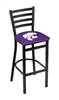 Kansas State 30" Stationary Bar Stool with Black Wrinkle Finish  