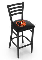 Baltimore Orioles 30" Stationary Bar Stool with Black Wrinkle Finish  