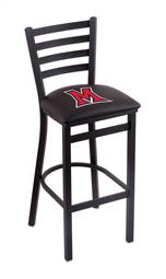 Miami (OH) 30" Stationary Bar Stool with Black Wrinkle Finish  