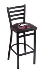 Northern Illinois 30" Stationary Bar Stool with Black Wrinkle Finish  