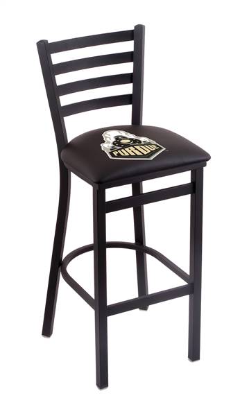 Purdue 30" Stationary Bar Stool with Black Wrinkle Finish  