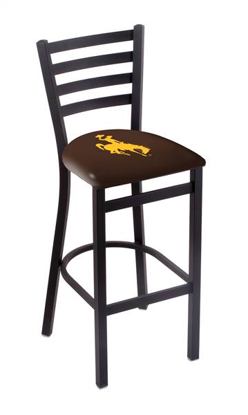 Wyoming 30" Stationary Bar Stool with Black Wrinkle Finish  