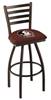 Florida State (Head) 25" Swivel Counter Stool with Black Wrinkle Finish  