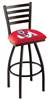 Fresno State 25" Swivel Counter Stool with Black Wrinkle Finish  