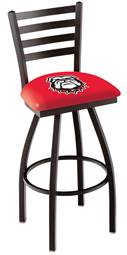 Georgia "Bulldog" 25" Swivel Counter Stool with Black Wrinkle Finish  