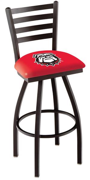 Georgia "Bulldog" 25" Swivel Counter Stool with Black Wrinkle Finish  