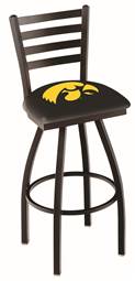 Iowa 25" Swivel Counter Stool with Black Wrinkle Finish  