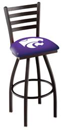 Kansas State 25" Swivel Counter Stool with Black Wrinkle Finish  