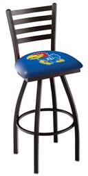 Kansas 25" Swivel Counter Stool with Black Wrinkle Finish  