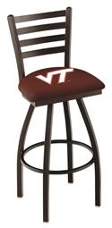 Virginia Tech 25" Swivel Counter Stool with Black Wrinkle Finish  