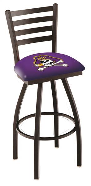 East Carolina 30" Swivel Bar Stool with Black Wrinkle Finish  