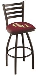 Florida State (Script) 30" Swivel Bar Stool with Black Wrinkle Finish  